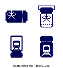 Set of Ticket icon design logo vector template, Icon Symbol, Creative design concept