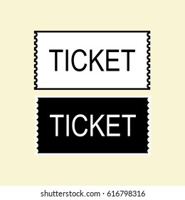 Set of Ticket Icon Isolated. Vector Illustration
