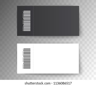 Set ticket template. isolated on a transparent background. Abstract graphic element. Vector illustration