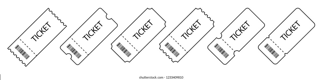 Set of Ticket. Template Tickets. Esp10