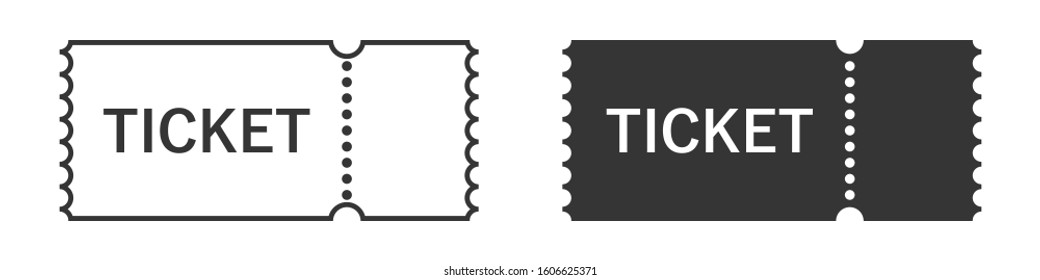 Set of ticket templates. Template ticket isolated. Blank ticket template. Vector illustration.