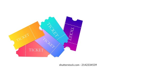 Set of Tickets in different design.