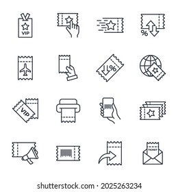 set of Tickets elements symbol template for graphic and web design collection logo vector illustration