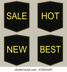 Set of tickets, labels, stickers tags 