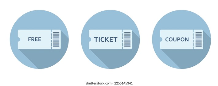 Set of Tickets Symbol. Blank Template Tickets