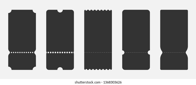 Set Tickets Template Tickets Collection Vintage Stock Vector (Royalty ...