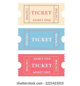 Set of tickets. Ticket templates. Vector