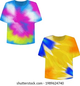 Set Of Tie Dye T-Shirts
