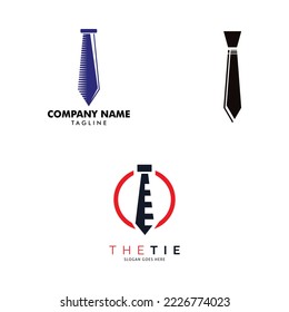 Set of Tie Icon Vector Logo Template Illustration Design