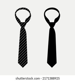 Set Of Ties Silhouette, tuxedo Wedding Wearing Suit And Tie Vector Illustration.