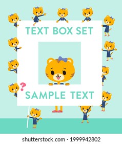 A set of Tiger girl with a message board.It's vector art so it's easy to edit.