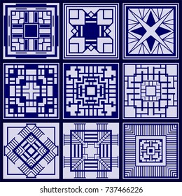 Set of tiles background for wallpaper, ceramic, page fill, decorations and more.. Template for design. Vector illustration eps10
