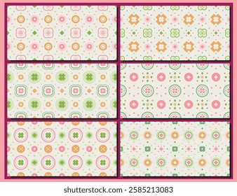 Set of tiles geomatic pattern . Tile Seamless Pattern.