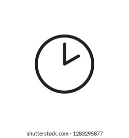 Set of time, clock, watch, timer vector simple outline icons two  o'clock