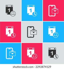 Set Time management,  and Freelancer icon. Vector