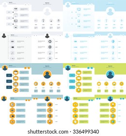 set of timeline design set 16 item