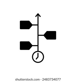 Set of Timeline icon. Workflow, information, progress, step, management, schedule symbol. Vector Illustration.