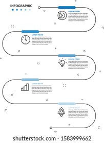 set of timeline infographic 5 step icons