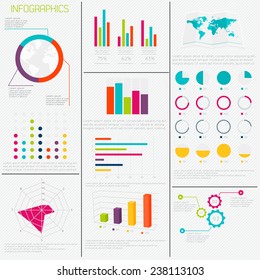 Set of Timeline Infographic Design Templates. Diagrams and Statistics Presentation. Vector illustration can be used for workflow layout, diagram, web design.
