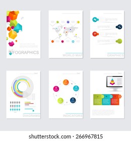 Set of Timeline Infographic Design Templates. Charts, Diagrams and other Vector Elements for Data and Statistics Presentation