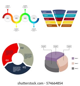 Set of timeline infographic templates, diagrams, presentations.