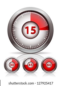 Set of timer clock, vector illustration