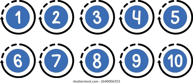 set of timer icon. Clock, stopwatch, countdown, speed, time concepts.