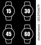 Set of timer vector, flat design
