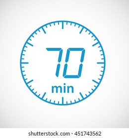 Set of timers  70 minutes Vector illustration
