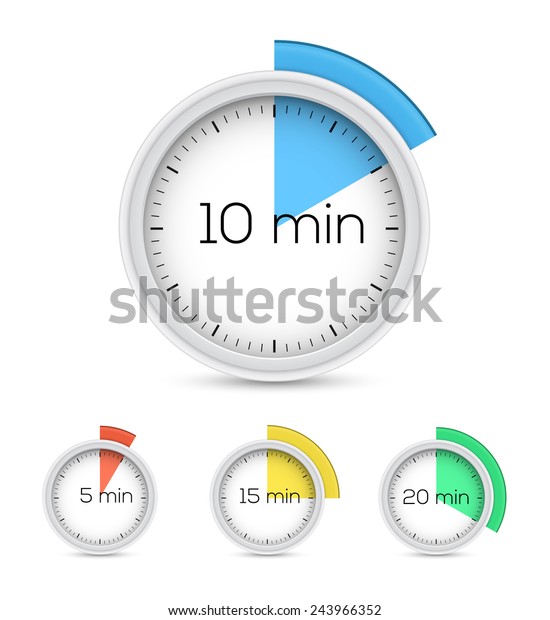 Set timers five ten fifteen twenty stock vector royalty free 243966352