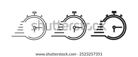 Set of Timers icon. Stopwatch symbol. Cooking time, holding time, baking, delivery and application Timer vector illustration