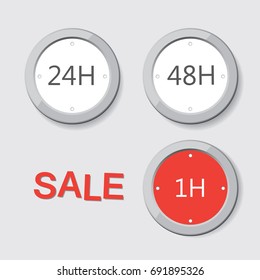 Set Of Timers Sale Countdown