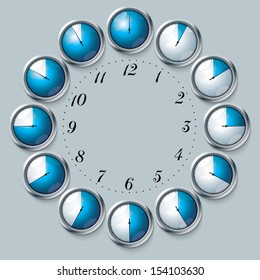 set of timers - vector illustration