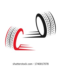 Set of tire icon vector illustration. Tire shop logo design inspiration.