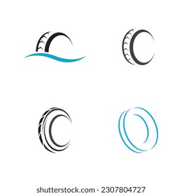 set of Tire Logo and symbol Template Stock Vector Image