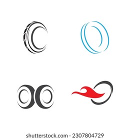 set of Tire Logo and symbol Template Stock Vector Image