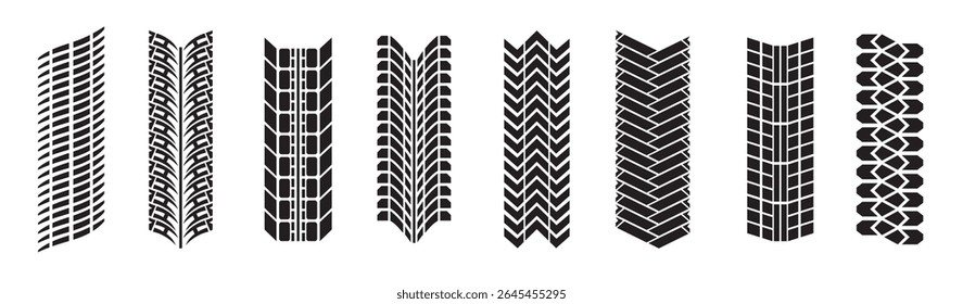 Set Of Tire Mark Vectors