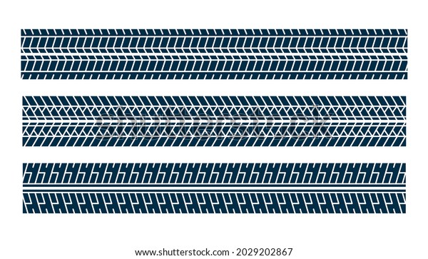 set of tire track print\
mark pattern