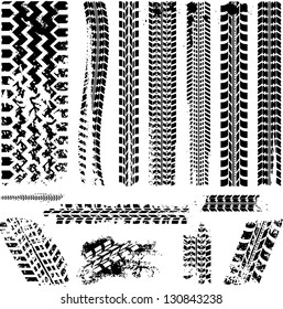 Set of tire tracks eps 10