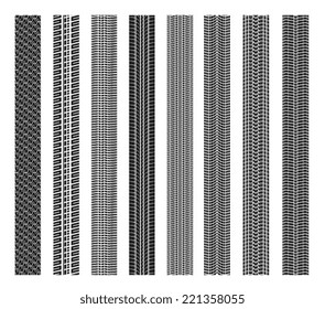 Set tires on white background