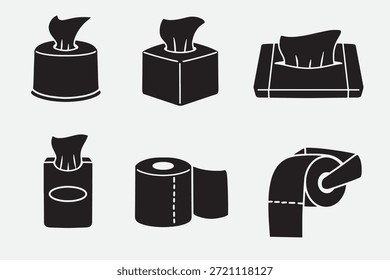 set of tissue good for icon, symbol, element design, silhouette design, etc