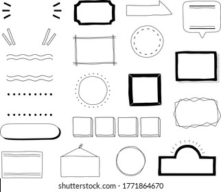 Set von Titelindexvorlagen, Rahmen, Dekoration, Ornament