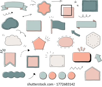 Set of title index template , frame ,decoration, ornament