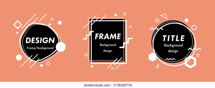 Set of title index template , frame ,decoration, ornament