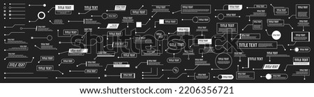 Set of Сallouts titles. Hud callout titles. Callout bar labels, window templates with information. Vector elements.