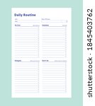 Set of Today i create my future not tmr and Daily Routine Planner sheets. Clear and simple printable to do list. Business organizer page. Paper sheet. Realistic vector illustration.