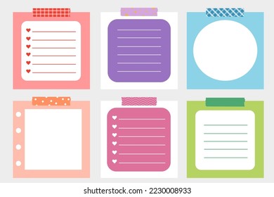 Conjunto de etiquetas de tarea pendiente. Gráficos vectoriales
