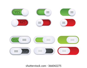 Set of toggle switch icons
