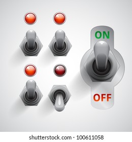 A set of toggle switches