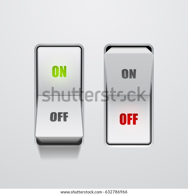 Set Toggle Switches On Off Positions Stock Vector (Royalty Free ...